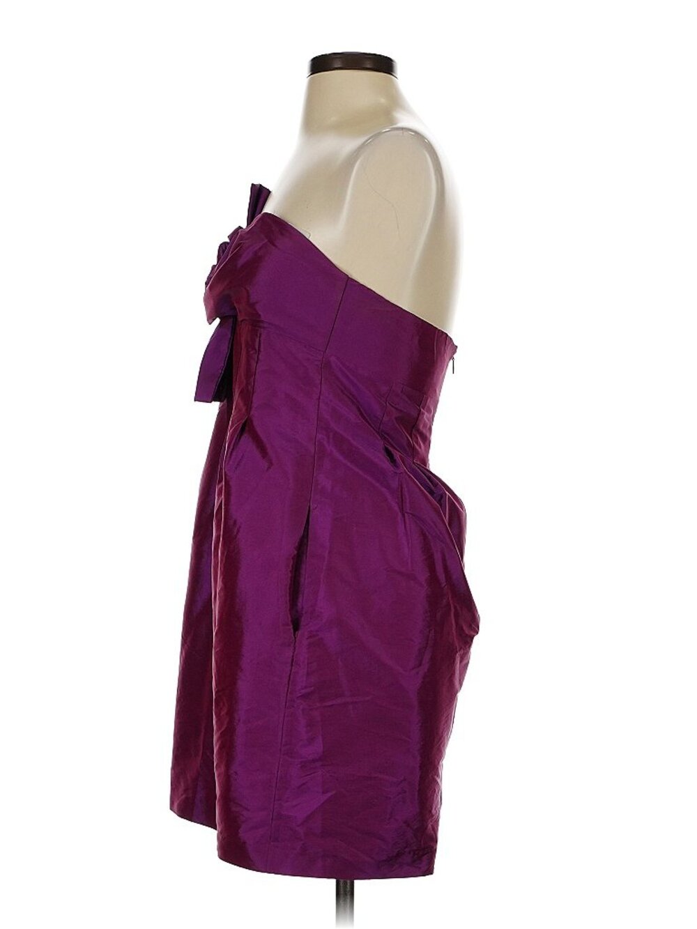 Alexia Admor | Y2K Mini Satin Dress Purple XS Cocktail Prom Asymmetrical Baddie - Picture 5 of 9